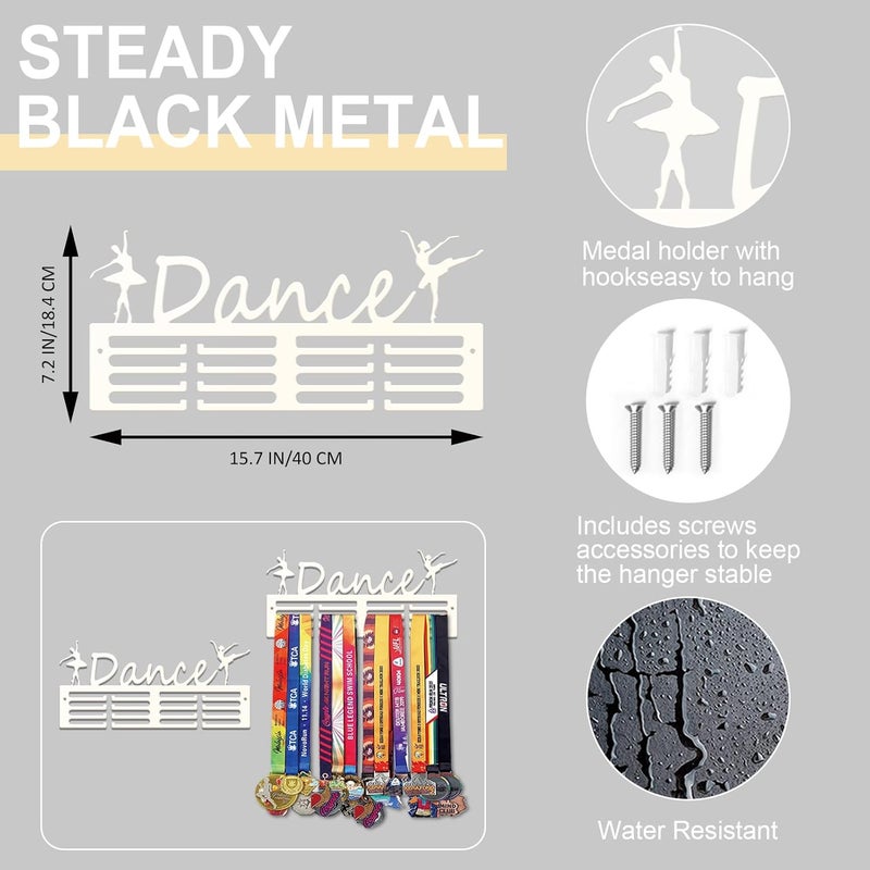 Resama Medal Hanger Holder Display Wall Rack Frame Shelf-Medal Hanger Awards Ribbon Soccer,Gymnastics,Holder Display Rack for 60 Medals - Image 4